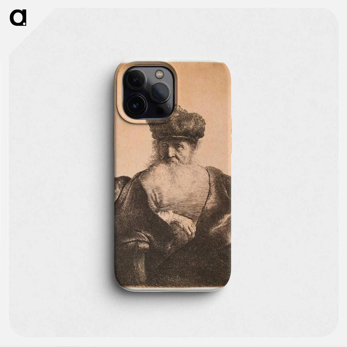 Head and Torso of Seated Old Man - Rembrandt van Rijn Phone Case.