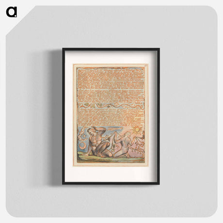 アートポスター-Jerusalem, Plate 85, "Became a Space & an Allegory" - ウィリアム ブレイク Poster.