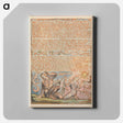 アートパネル-Jerusalem, Plate 85, "Became a Space & an Allegory" - ウィリアム ブレイク Canvas.