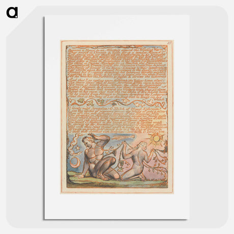 アートポスター-Jerusalem, Plate 85, "Became a Space & an Allegory" - ウィリアム ブレイク Poster.