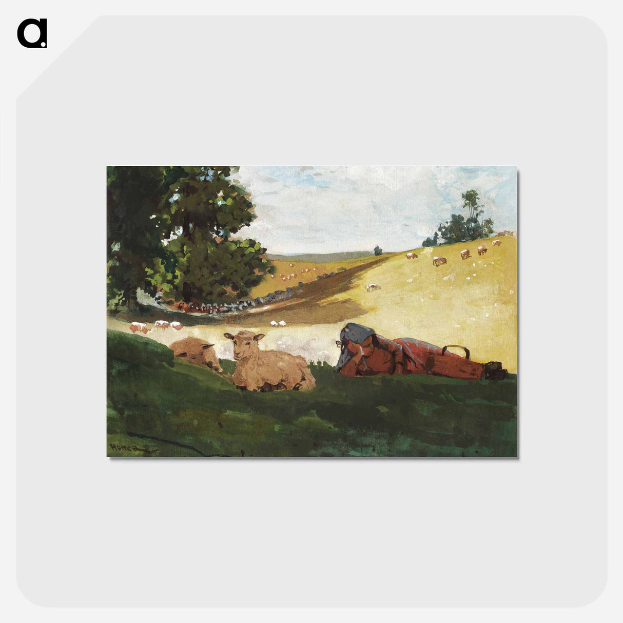 アートポストカード-Warm Afternoon - ウィンスロー ホーマー Postcard.