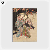 アートポストカード-Fukagawa Courtesan and a Maid at Night
 - イェール大学アートギャラリー Postcard.