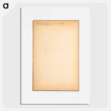 (unknown) part of a sketchbook - アルバート エーデルフェルト Poster.