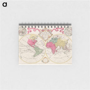 アートメモ帳-Mappa totius mundi - アンティーク地図 Memo.