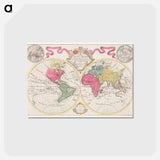 アートポストカード-Mappa totius mundi - アンティーク地図 Postcard.