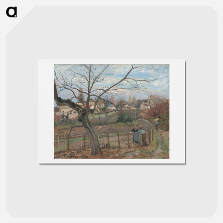 アートポストカード-The Fence - カミーユ ピサロ Postcard.