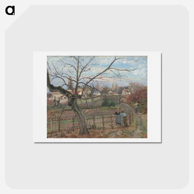 アートポストカード-The Fence - カミーユ ピサロ Postcard.