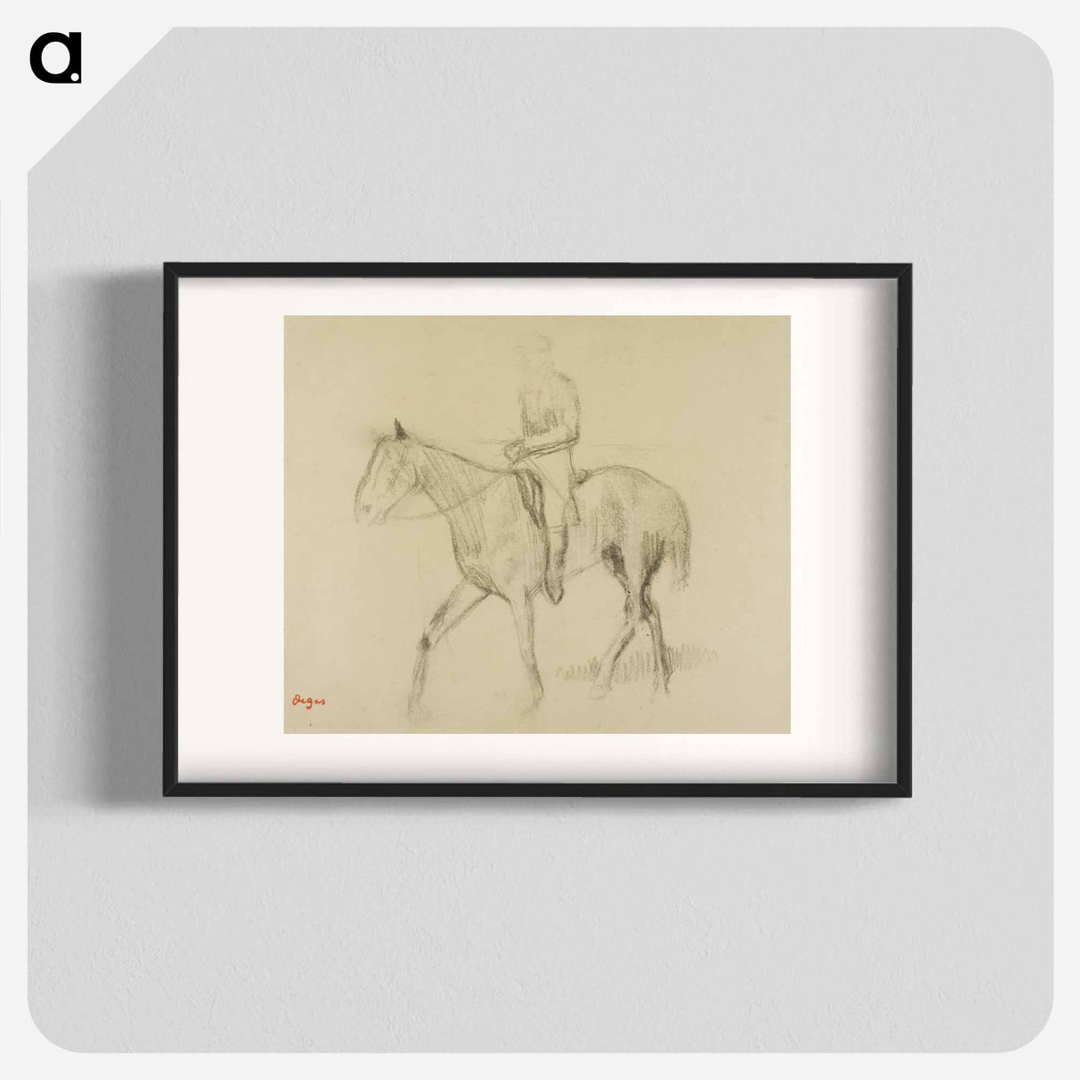 Horse and Rider - エドガー ドガ Poster.