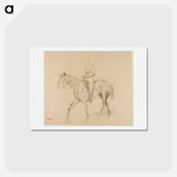 アートポストカード-Horse and Rider - エドガー ドガ Postcard.