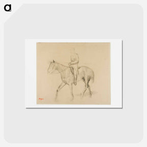 アートポストカード-Horse and Rider - エドガー ドガ Postcard.