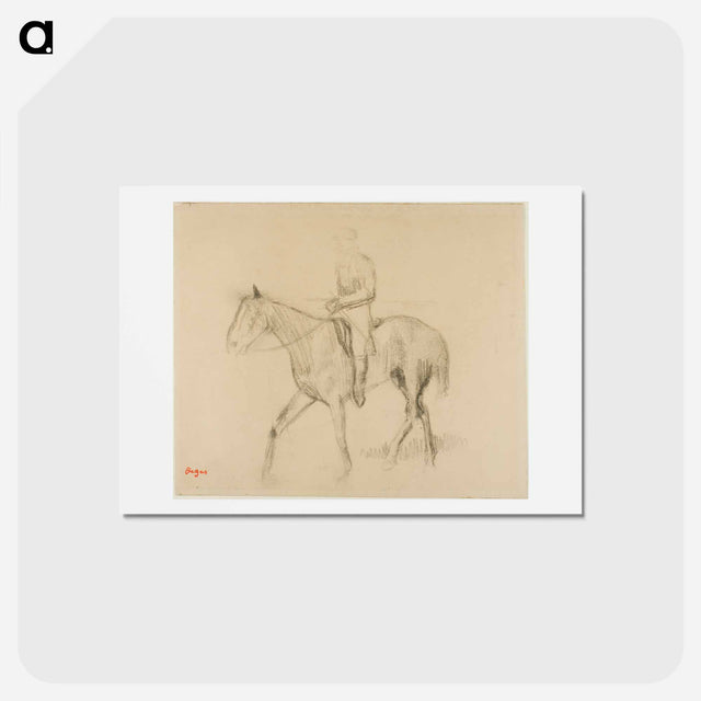 アートポストカード-Horse and Rider - エドガー ドガ Postcard.