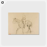 アートポストカード-Horse and Rider - エドガー ドガ Postcard.
