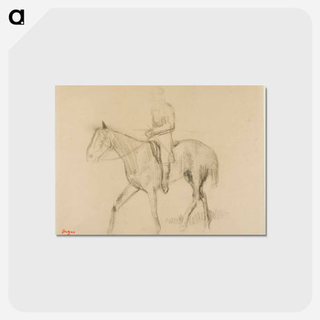 アートポストカード-Horse and Rider - エドガー ドガ Postcard.