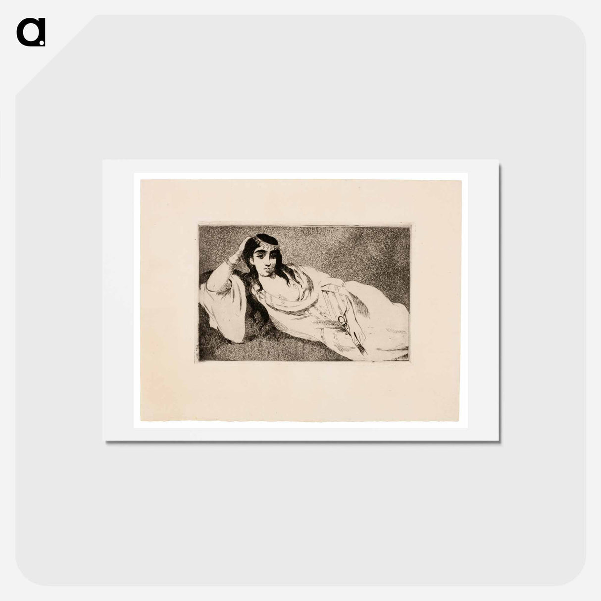 アートポストカード-Odalisque - エドゥアール マネ Postcard.
