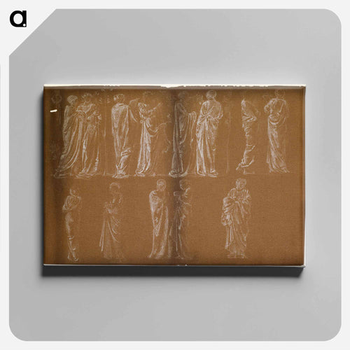 Female - Thirteen Drapery Studies - エドワード バーン ジョーンズ Canvas.