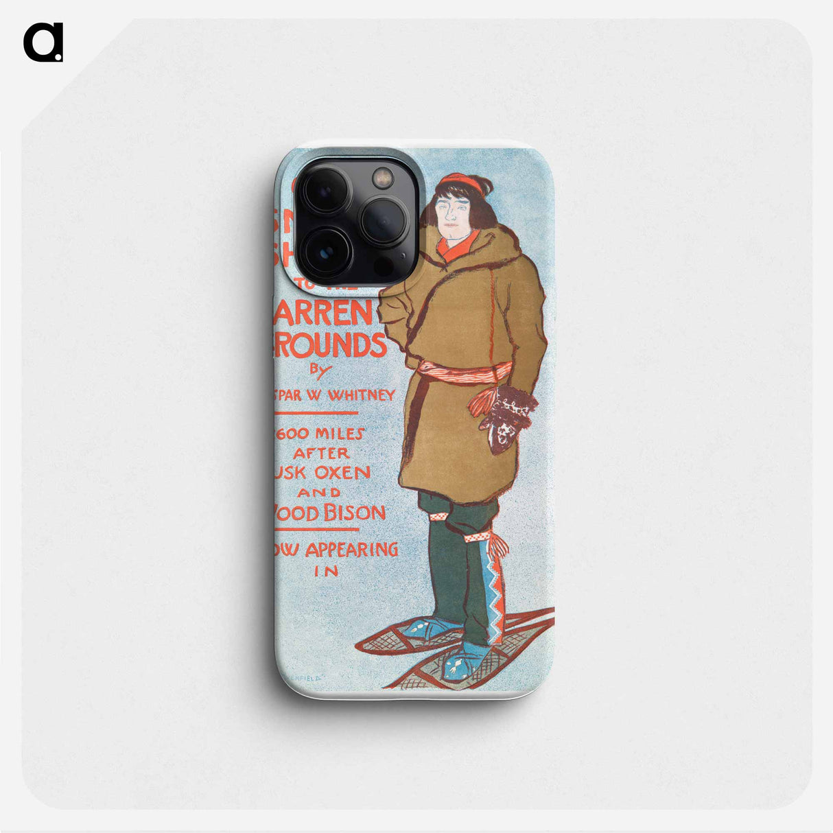 On Snow Shoes to The Barren Grounds - Edward Penfield Phone Case.