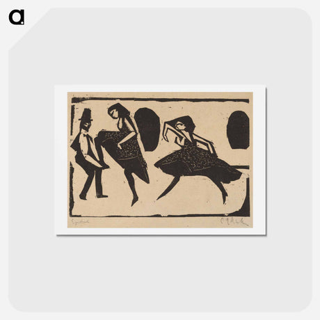 アートポストカード-Acrobatic Dance - エルンスト ルートヴィヒ キルヒナー Postcard.