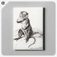 アートパネル-Sitting monkey, eating a fruit - ジャン ベルナール Canvas.