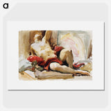 Man with Red Drapery - John Singer Sargent Poster.