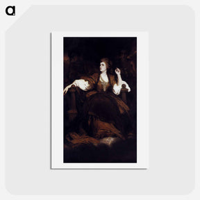 アートポストカード-Portrait of Mrs. Siddons as the Tragic Muse - ジョシュア レノルズ Postcard.