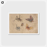 アートポストカード-Album of Sketches by Katsushika Hokusai and His Disciples - 葛飾 北斎 Postcard.