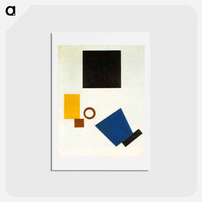 アートポストカード-Suprematism. Self Portrait in two dimensions - カジミール マレーヴィチ Postcard.