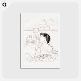 アートポストカード-The Lamp - メアリー カサット Postcard.