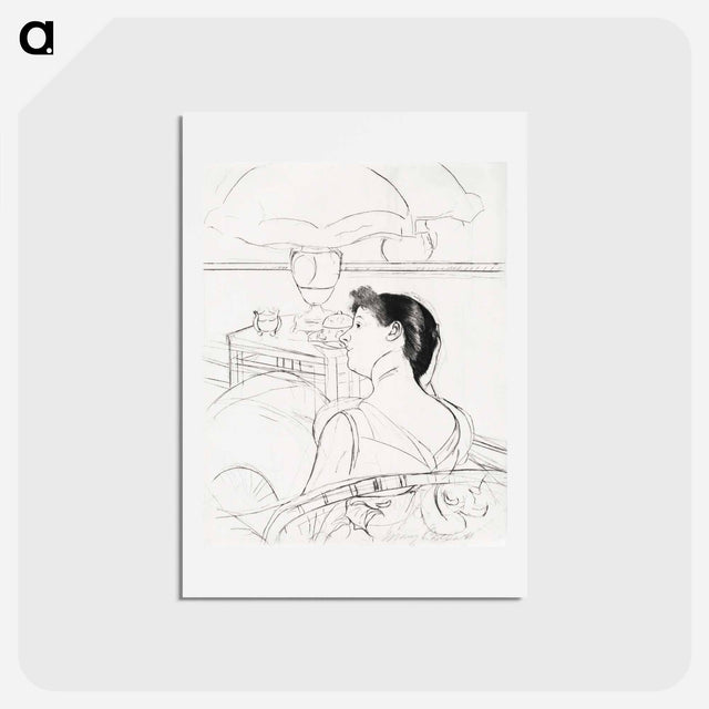 アートポストカード-The Lamp - メアリー カサット Postcard.