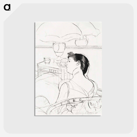 アートポストカード-The Lamp - メアリー カサット Postcard.