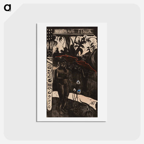 アートポストカード-Delightful Land (Nave nave fenua) - ポール ゴーギャン Postcard.