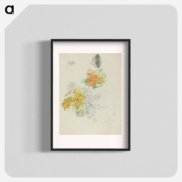 アートポスター-Studies of Trees - ピエール オーギュスト ルノワール Poster.
