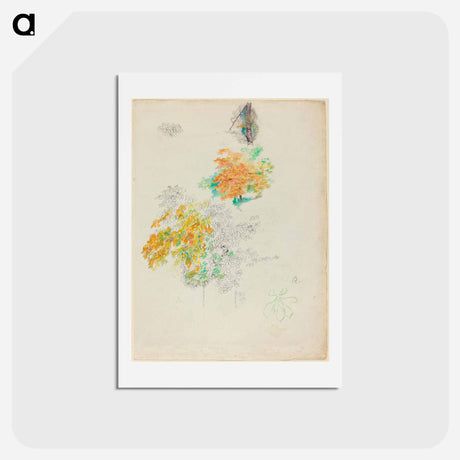 アートポストカード-Studies of Trees - ピエール オーギュスト ルノワール Postcard.