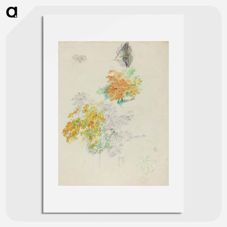 アートポスター-Studies of Trees - ピエール オーギュスト ルノワール Poster.