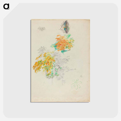 アートポストカード-Studies of Trees - ピエール オーギュスト ルノワール Postcard.