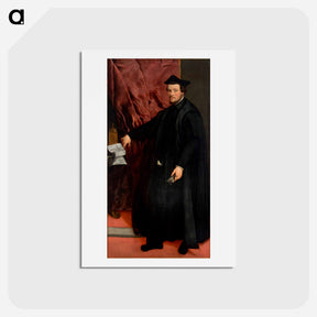 アートポストカード-Portrait of Cardinal Cristoforo Madruzzo - ティツィアーノ ヴェチェッリオ Postcard.
