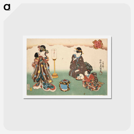 アートポストカード-Evening Snow, from Eight Figural Views
 - 歌川 国貞 Postcard.