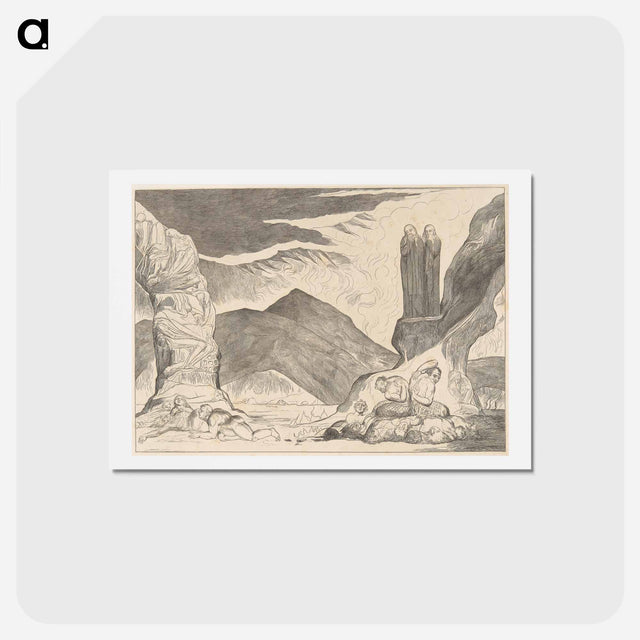 アートポストカード-The Pit of Disease - ウィリアム ブレイク Postcard.