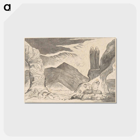 アートポストカード-The Pit of Disease - ウィリアム ブレイク Postcard.