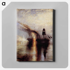 アートパネル-Peace - Burial at Sea - ウィリアム ターナー Canvas.