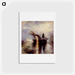 アートポストカード-Peace - Burial at Sea - ウィリアム ターナー Postcard.