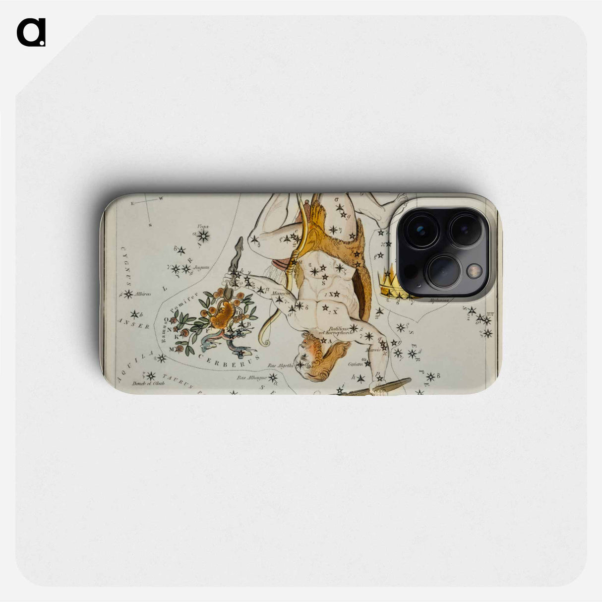 Sidney Hall’s astronomical chart illustration of the Hercules and the Corona Borealis - アンティーク地図 Phone Case.