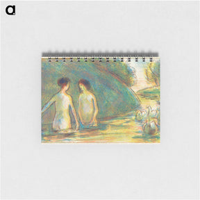 アートメモ帳-Bathers Tending Geese - カミーユ ピサロ Memo.