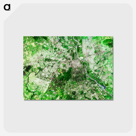 アートポストカード-Delhi Metropolis
 - 上空からの地球 Postcard.