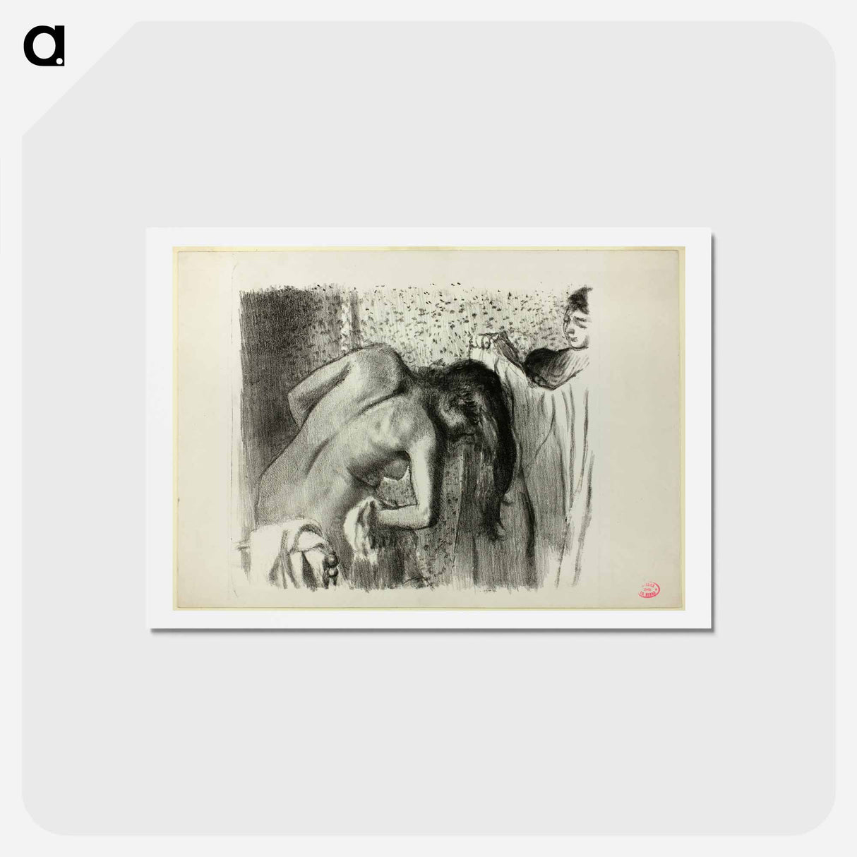 アートポストカード-After the Bath - エドガー ドガ Postcard.