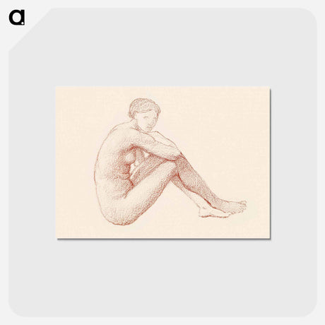 アートポストカード-Female Nude: Study - エドワード バーン ジョーンズ Postcard.