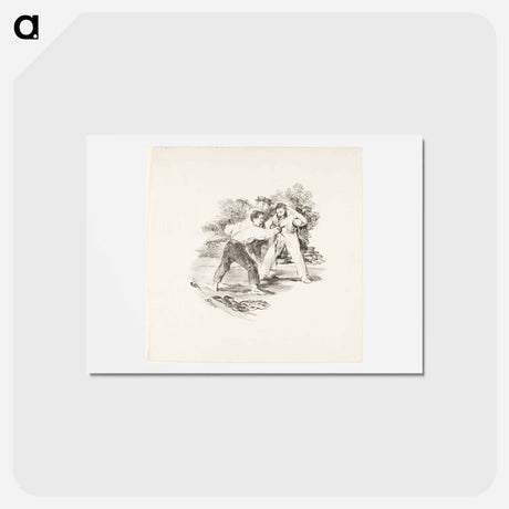 アートポストカード-Modern Duel - フランシスコ デ ゴヤ Postcard.