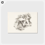 アートポストカード-Modern Duel - フランシスコ デ ゴヤ Postcard.
