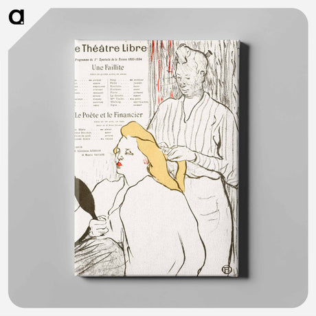 アートパネル-Le coiffeur - アンリ ド トゥールーズ ロートレック Canvas.