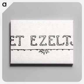 アートパネル-Woodcut icons of alphabets - ユリー デ フラーハ Canvas.