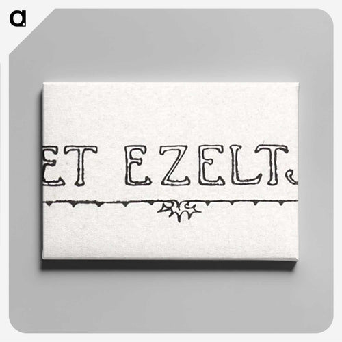 Woodcut icons of alphabets - ユリー デ フラーハ Canvas.